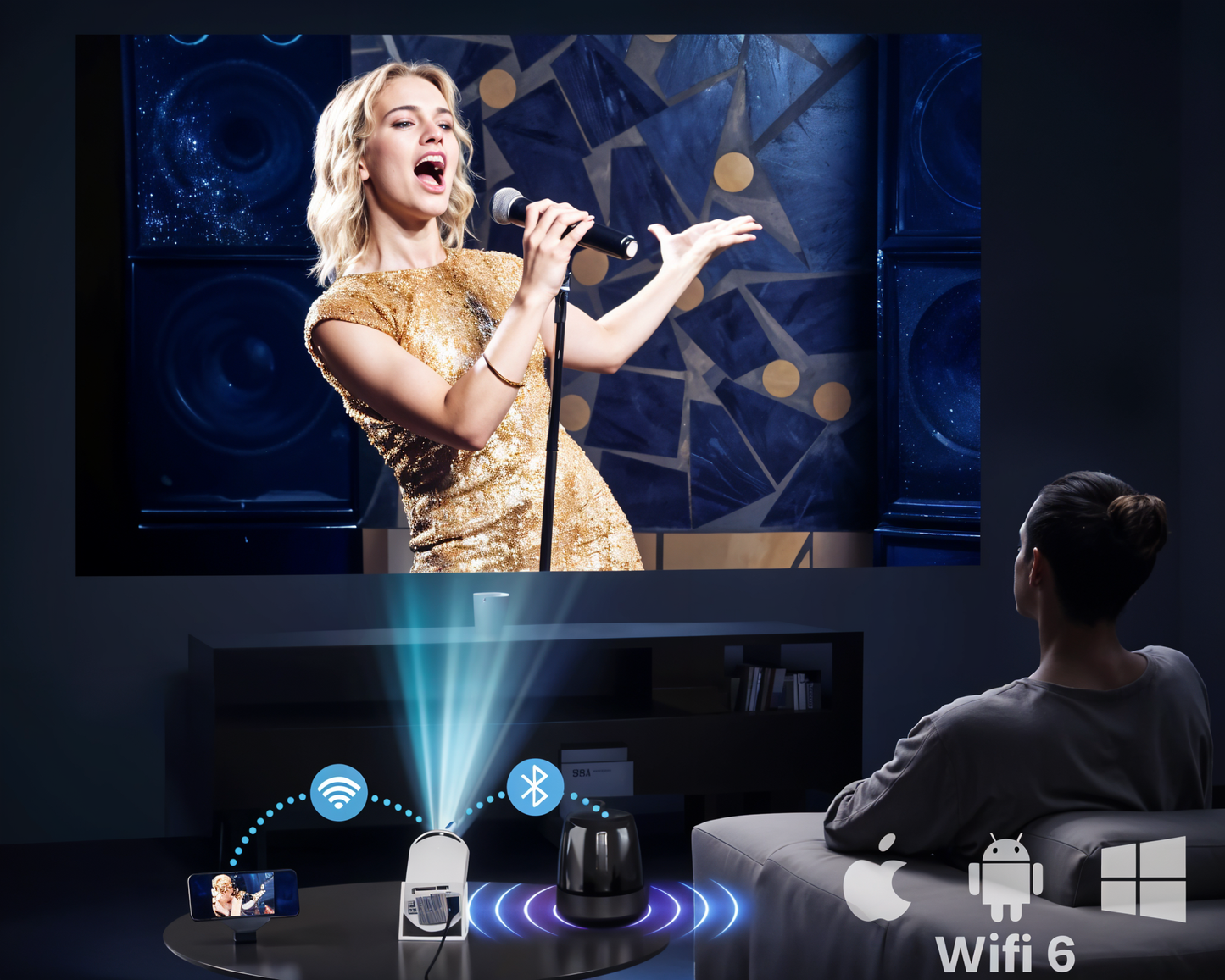 RensynPro™ - Smart Projector Portable Full HD